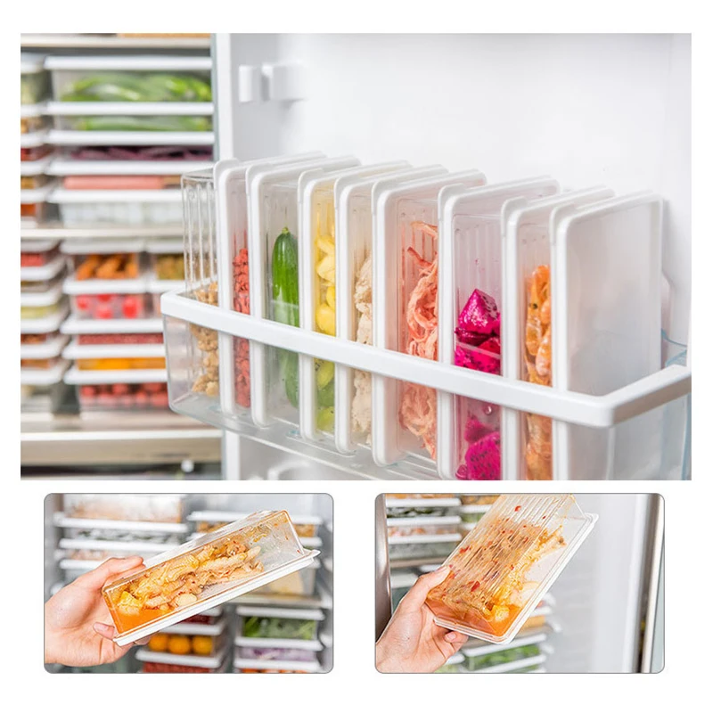 Домашнее хранение Прозрачное пластиковое пищевое герметичный ящик для хранения контейнер в холодильник пылезащитный органайзер для хранения кухонный инструмент