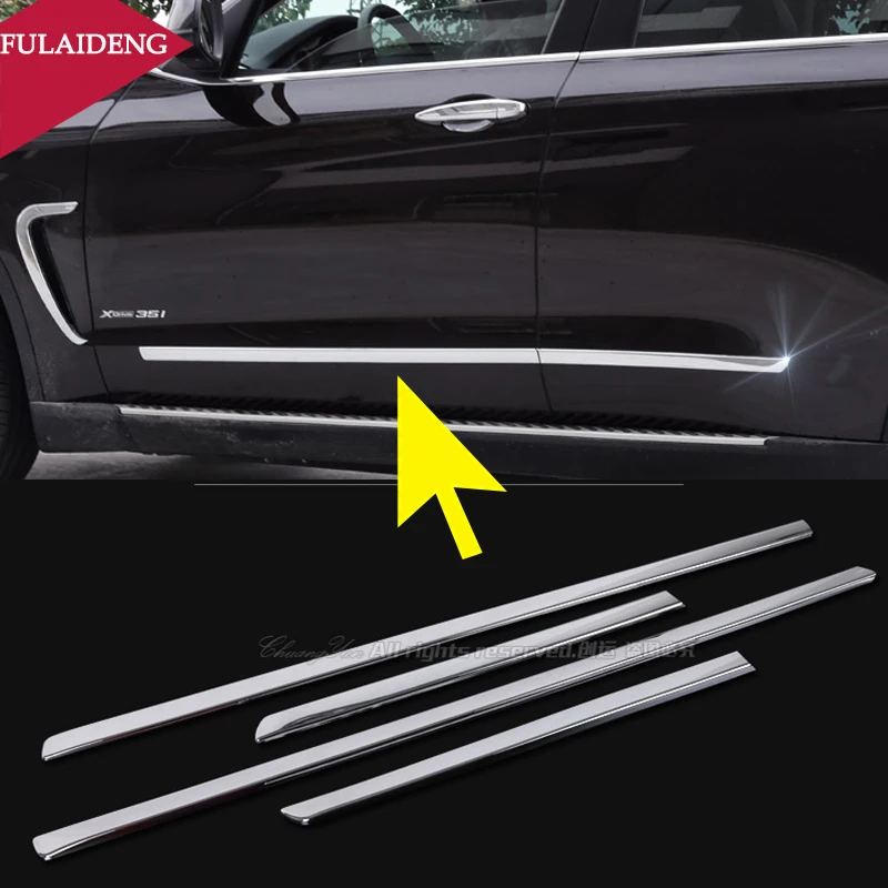 Car Styling 4pcs Stainless Steel chrome Car Auto Side Door Molding Trim