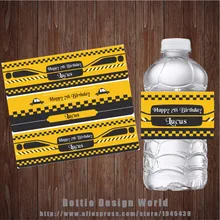 20 шт./партия на заказ такси бутылка для воды этикетки конфеты бар обертка Свадьба Ребенок душ День рождения украшение подарок