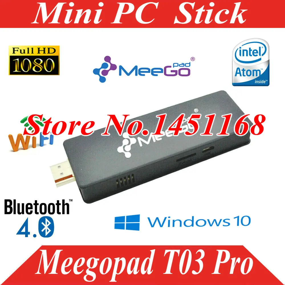 ТВ приставка Meegopad T03 Pro на базе Windows 10 android мини четырехъядерный процессор Intel Cherry 2