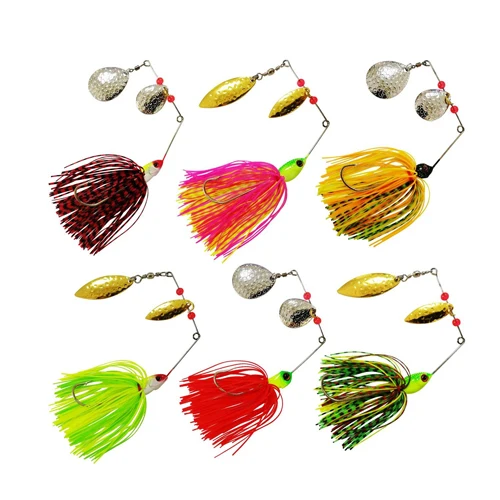 JSM buzzbait chatterbait spinnerbait приманки рыболовные искусственные приманки с юбками силиконовые приманки из свинца голова для ловли щуки Бас - Цвет: Красный