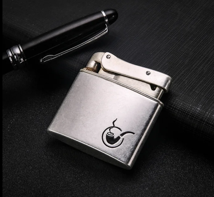 Винтажная керосиновая Зажигалка для сигарет из нержавеющей стали, старая мода, бездымный супер Зажигалка для сигар, Мужская Подарочная Зажигалка для курения 686