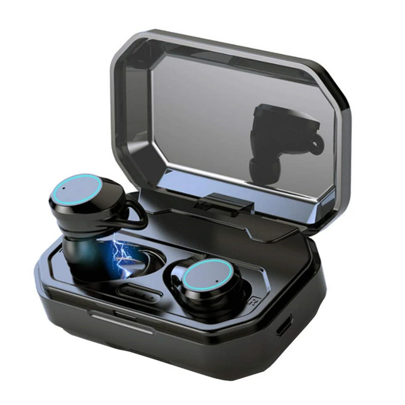 HAZZEL Mini Twins Bluetooth 5,0 спортивные водонепроницаемые стерео HiFi шумоподавляющие наушники с зарядной док-станцией 3000 мАч