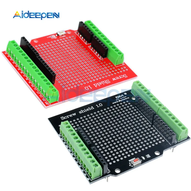 

Standard Proto Screw Shield Assembled Prototype Terminal PCB Expansion Board For Arduino IO Open Source Reset Button D13 LED