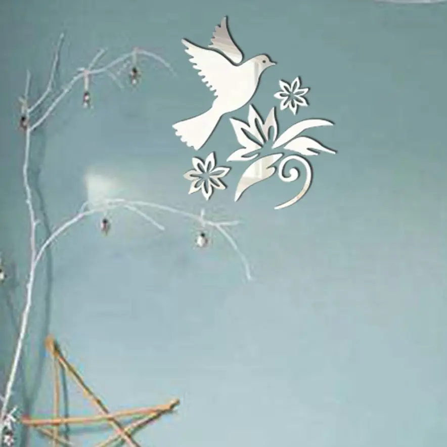 

Modern Mirror Style Removable Decal Art Mural Wall Sticker Set Acrylic Home Kids Room DIY Hotel Bedroom Door Party Decoration #M