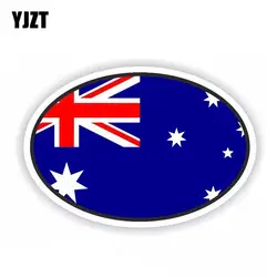 YJZT 13 см * 8,7 см смешно Австралии Овальный флаг автомобиля Стикеры кузова окно наклейка 6-1750