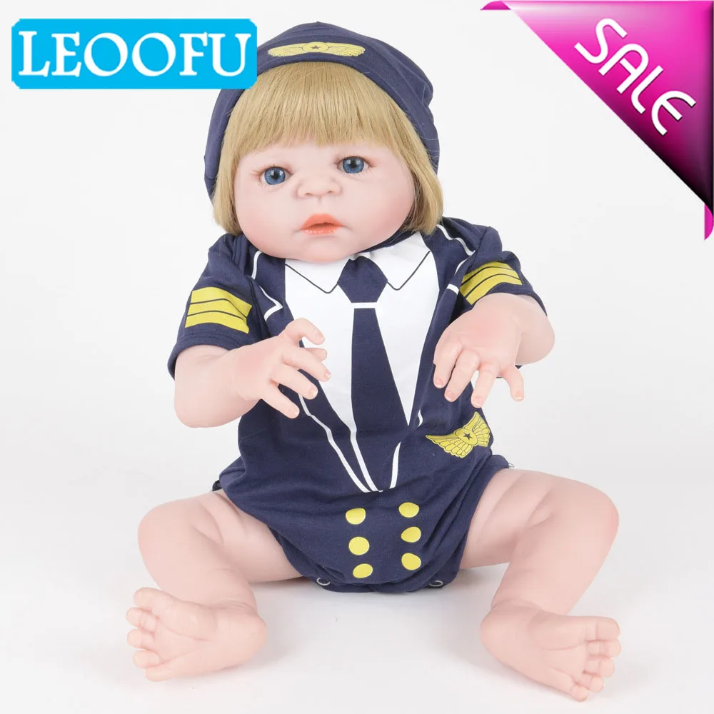 

LEOOFU 55cm 22inch soft silicone reborn baby dolls lifelike baby toy christmas gifts surprice play house toys bebe reborn doll