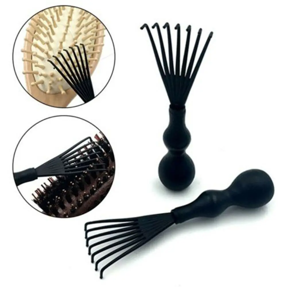 

1 Pcs New Arrival Plastic Comb Cleaner Embedded Handle Tool Black Cleaning Claw for Comb Practical Women Hair Brush Cleaner