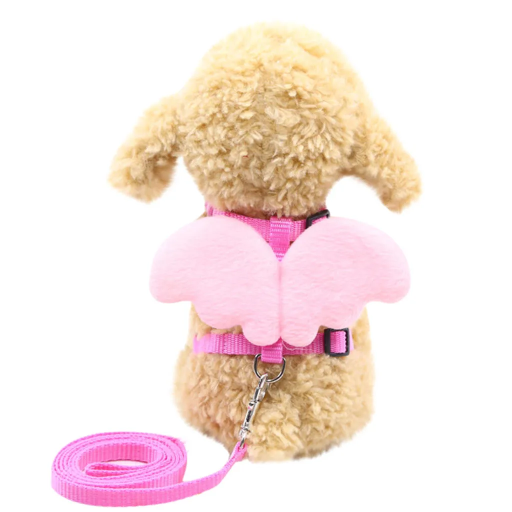 

Trsnser Dog Collar Purple Pet Cat Dogs Puppy Cats Nylon Angel Wings Vest Chest Straps Belt Adjustable Harness 19Mer22 P35
