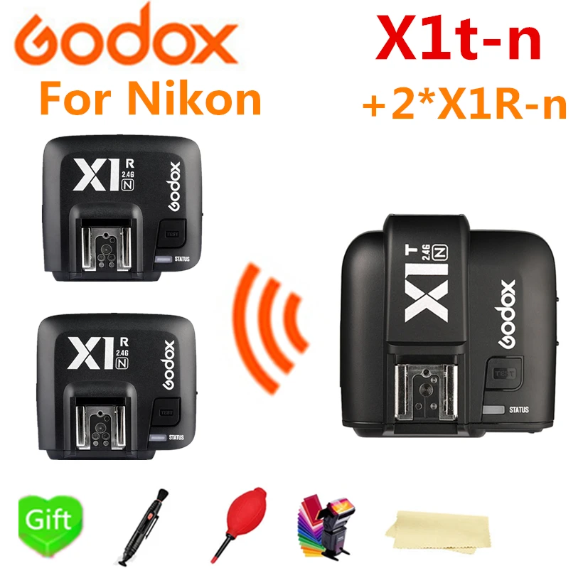 

Godox X1T-N 2.4 G Wireless TTL HSS Flash Trigger Transmitter for Nikon + 2* X1R-N Receiver GODOX V860II-N TT685-N TT600 Flash