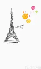 Fundo 5ftx7ft Painted Eiffel Tower Solid Color White Background For Photographic Baby Portrait Backdrops Vinyl Photo fotostudio