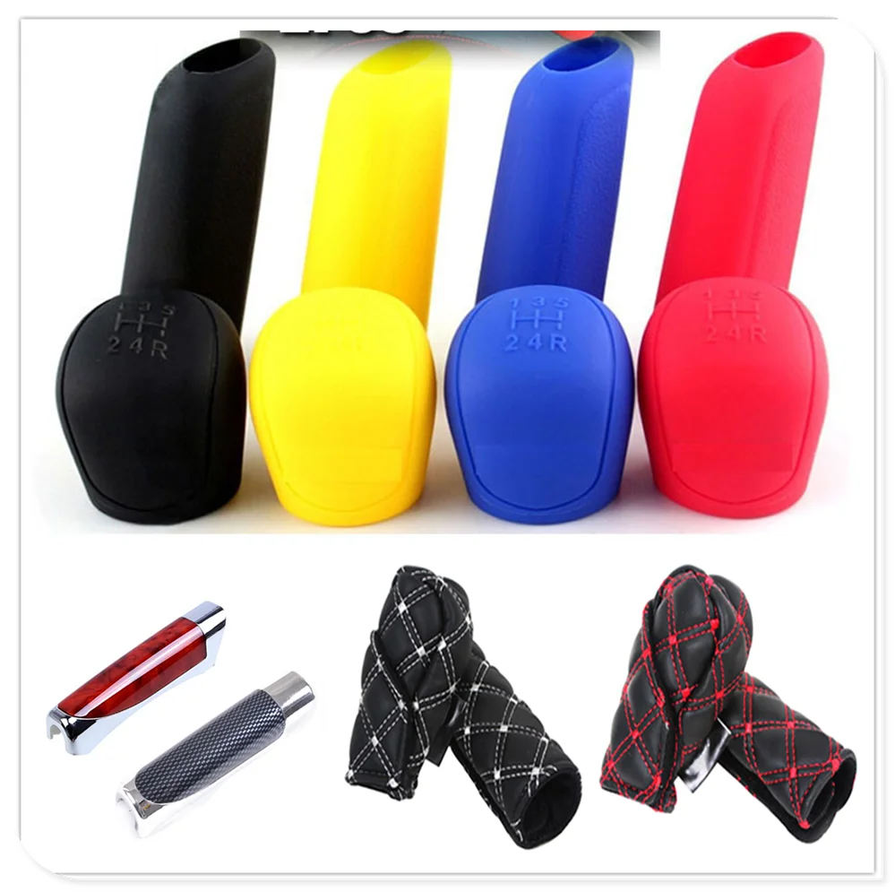 

Car Silicone Gear Shift Knob Handbrake Cover Hand Brake Protector Case for Chevrolet Cobalt Celta West Uplander Cavalier Astra