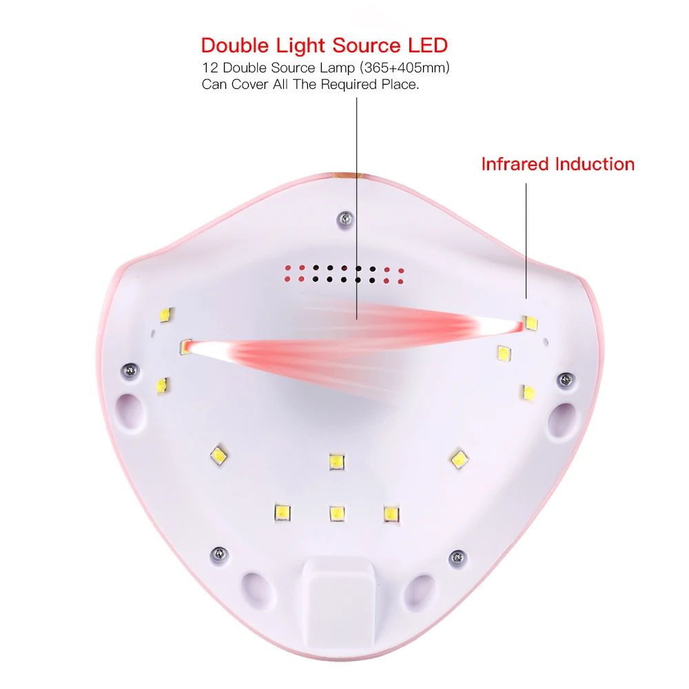 Сушилка для ногтей, СВЕТОДИОДНЫЙ УФ-светильник, 24 Вт, для всех гелей, 12 Светодиодный s УФ-лампа для маникюрной машины, полимеризация 30 s/60 s/99 s, таймер, usb-разъем, лак