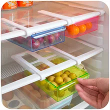 Multifunktions Kunststoff Kühlschrank Organizer Küche Klapp Kunststoff Lagerregal Klar Farbe Große Kapazität Schublade Veranstalter