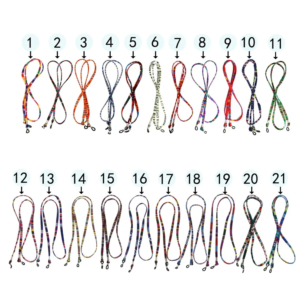 

20pcs Retro Eyeglass sunglasses cotton neck string cord retainer strap eyewear lanyard holder with good silicone loop wholesale
