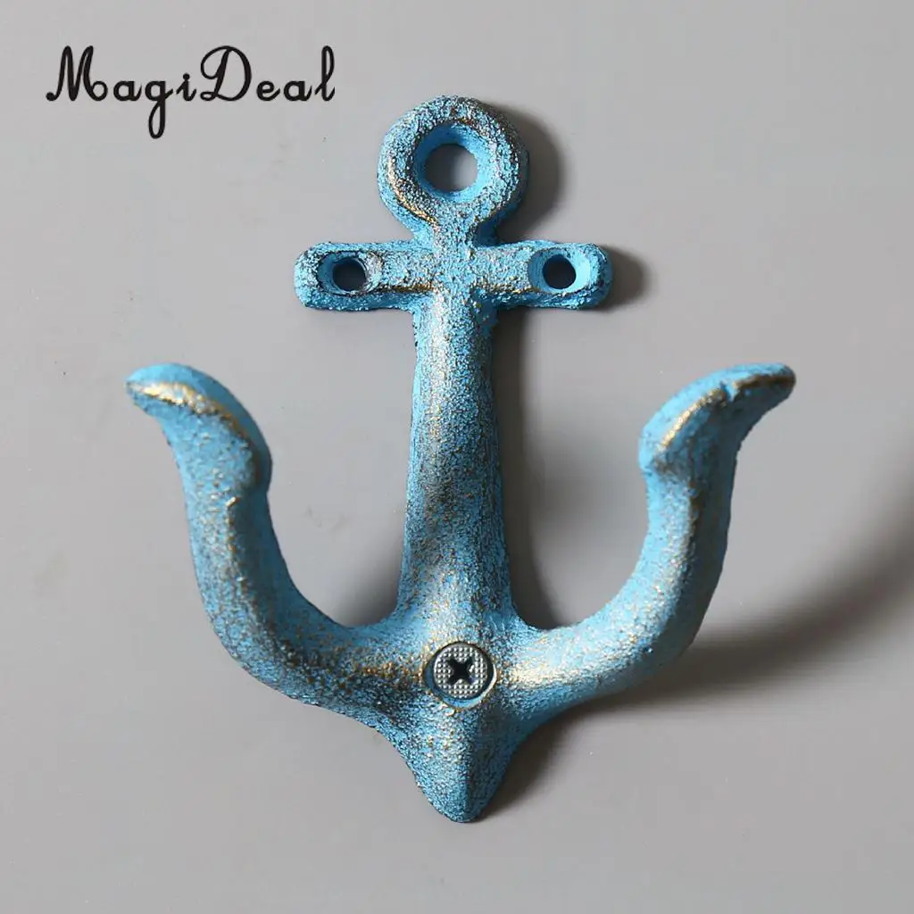 MagiDeal Metal Anchor Hooks Wall Door Mounted Clothes Towel Hat Key Hanger  Whiteandcrafted classic antique decorative wall hook