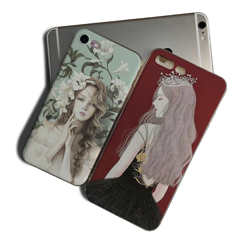 

IMIDO Fashion Cool Girl Lovely Cartoon Letter Print Cellphones Back Cover For Iphone 6PLUS 6S PLUS 7 8 7PLUS 8PLUS X XS XR XSMAX