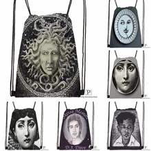 Пользовательские Пьеро Форназетти Drawstring сумка-рюкзак милый рюкзак дети сумка(черный назад) 31x40 см#180531-02-66