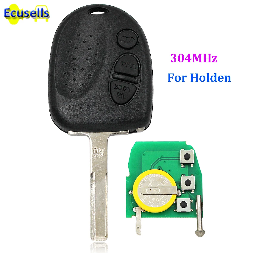 

Remote Key 3 Button Remote for Holden Commodore VS VR VT VX VY VZ WK WL 304MHZ with HU43 UNCUT BLADE