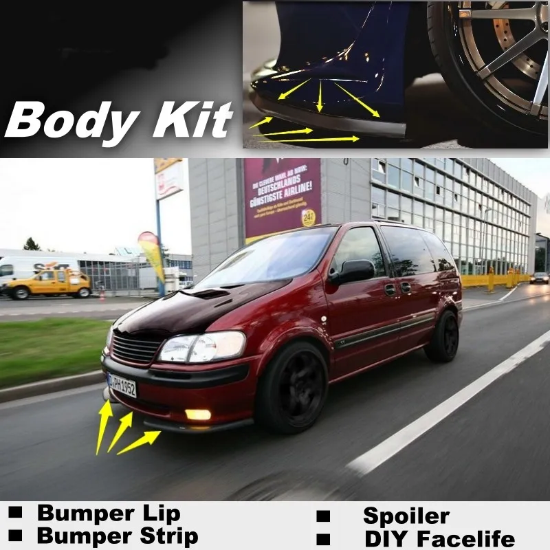 Bumper Lip Deflector Lips For Opel Sintra For Vauxhall Sintra Front Spoiler Skirt For Top Gear Friends Tuning Body Kit Strip