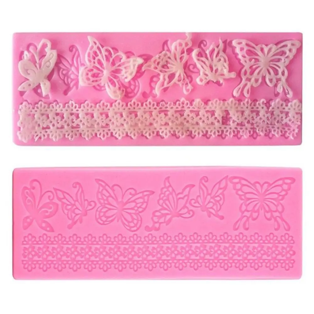 

Hollow Butterfly Flower Lace Mold Cake Decoration Fondant 3D Fruits Cake Mold Food Grade Silicone Mat Mold kitchen Pastry Tools