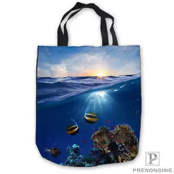 

Custom Canvas Undewater World ToteBags Hand Bags Shopping Bag Casual Beach HandBags Foldable 180713-03-6.