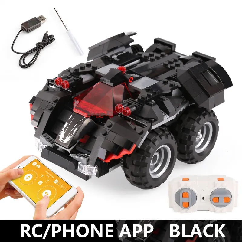 13020-384pcs Yeshin игрушки с супергероями 07111 App-control Batmobile набор для детей, совместимый с новыми 76112 строительными блоками кирпича - Цвет: 13020-384pcs
