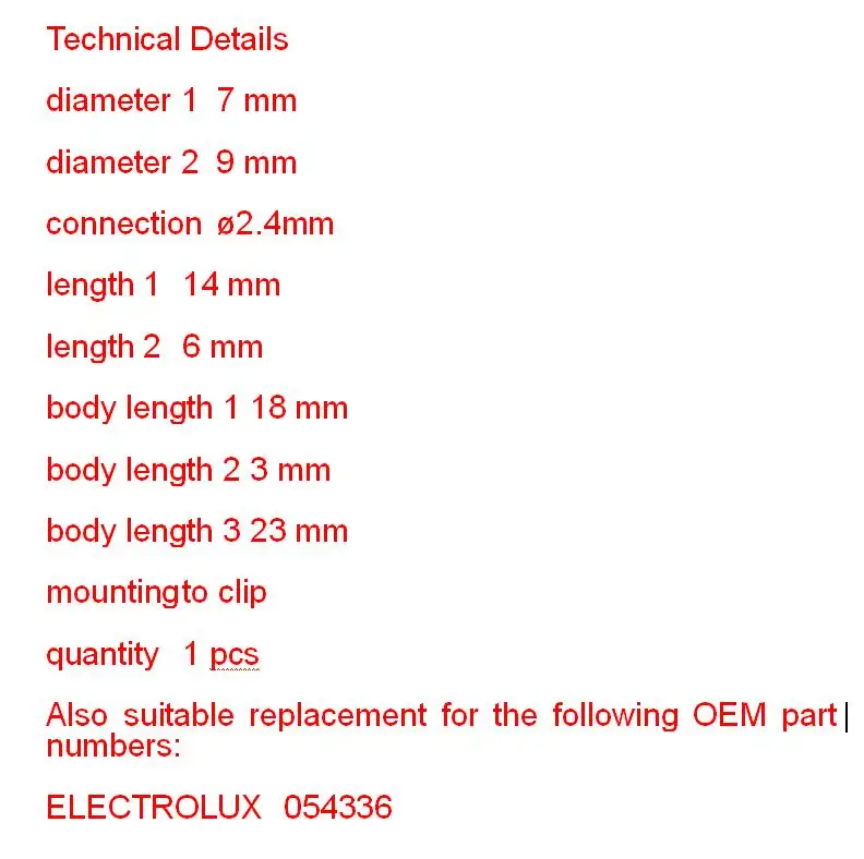 Свеча зажигания ELECTROLUX 054336