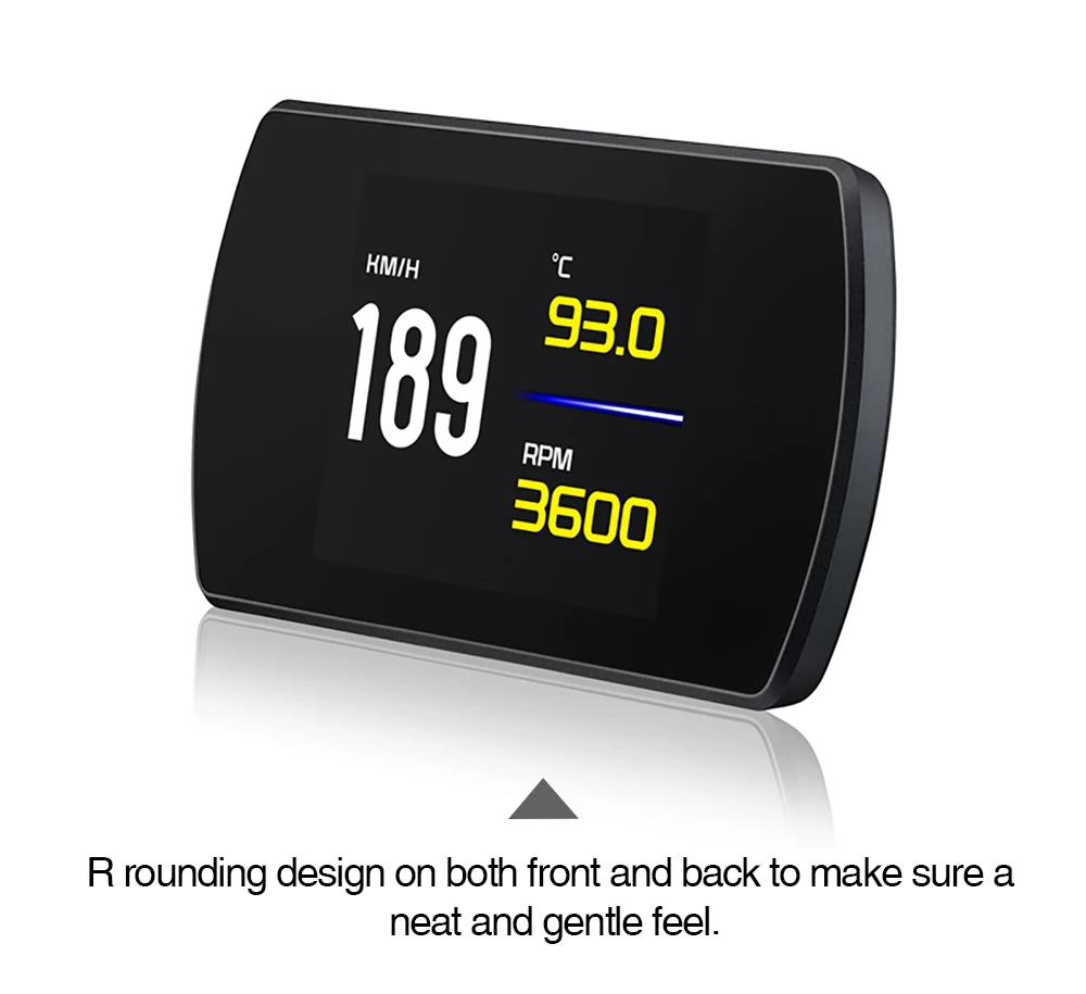 

kebidumei HUD Head Up Display OBD 2 For Car Digital Speedometer RPM Tacho Fuel Windshield Projector Navigation On-Board 5.8 TFT