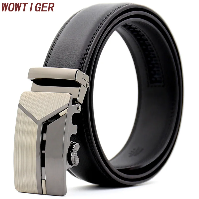 

WOWTIGER Belt Men Buff pants designers The belts Automatic buckle cowhide leather