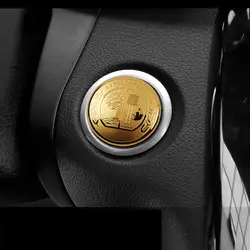 37 мм автомобиля двигатели для Start Stop кнопка Крышка Keyless Go стикеры зажигания Mercedes Benz A B C W205 GLC X253 AMG E ML GLE S класс