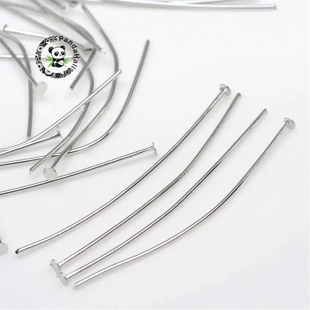 

70x0.7mm about 1200pcs/500g Metal Iron Headpins Jewelry Accessories, Nickel Free F75