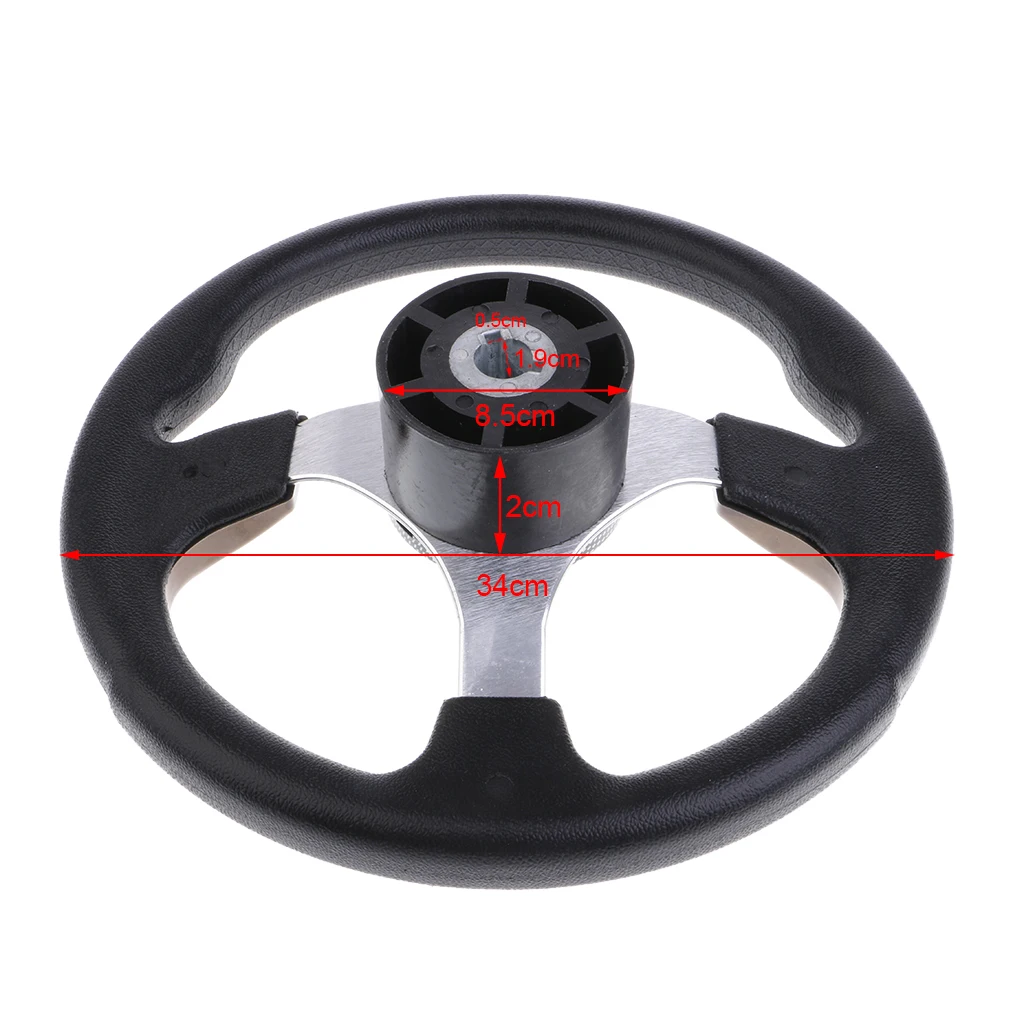 Universal 320mm 3 Spoke 3/4'' Boat Steering Wheel for Marine Yacht Pontoon Boat Rib Speedboat Cruiser Fishing Inboard