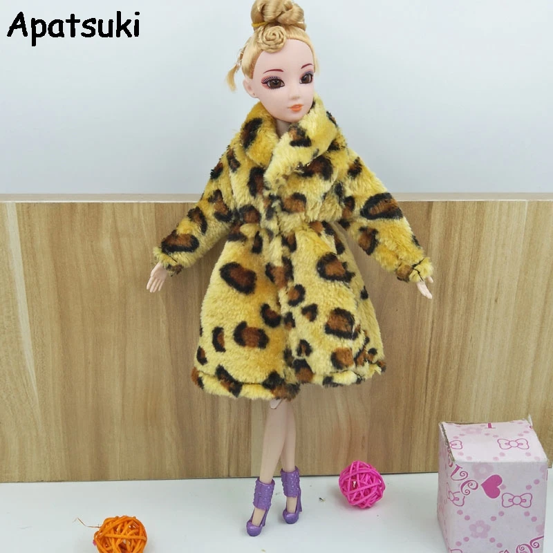 Brown Leopard Handmade Fashion Doll Clothes For Barbie Outfits Winter Clothing 1/6 BJD Accessories Kids Toy | Игрушки и хобби