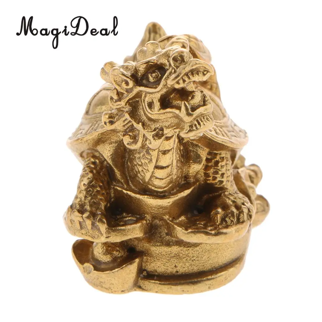 Feng Shui Wealth Prosperity Dragon Turtle Statue Lucky Wealth Ancient Coins Housewarming Congratulatory Gift