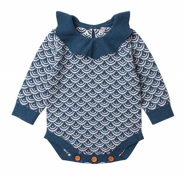 

Handmade Knitted Baby Winter Romper Christmas Newborn Boys Girls One Piece Jumpsuits Long Sleeve Infant Crochet Overalls Thermal