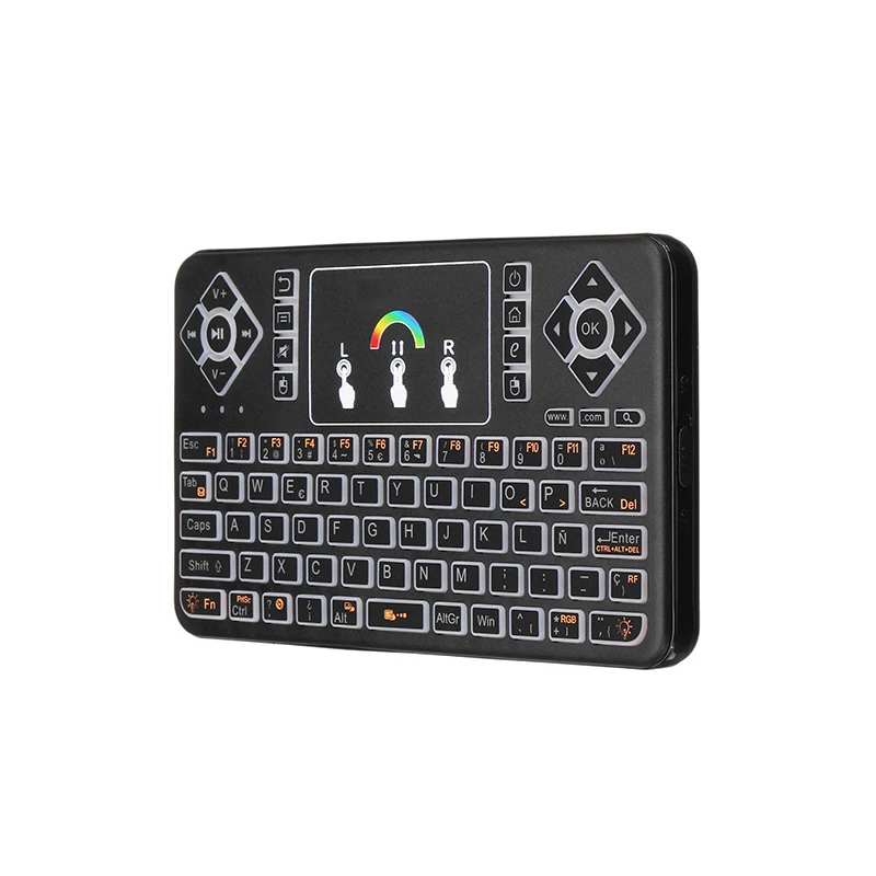 TZ Q9 2 4 ГГц Bluetooth V3.0 Беспроводная клавиатура с RGB подсветкой сенсорная панель для
