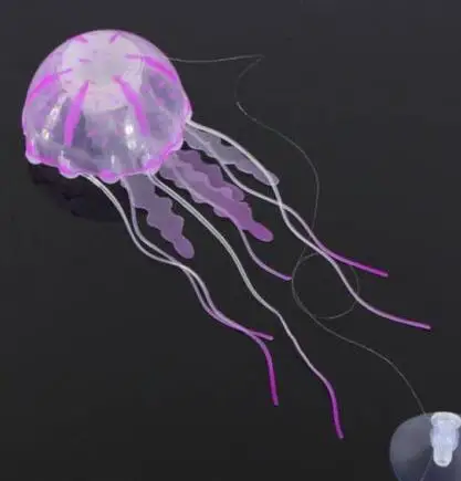 Светящийся эффект аквариума декор аквариум искусственные силиконовые яркие Медузы - Цвет: Фиолетовый