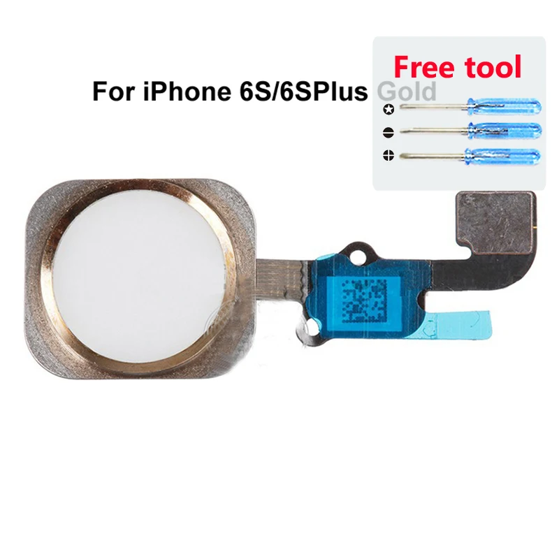 

Original Fingerprint Button Touch ID Home Button Return Flex Cable Replacement Repair Parts For iPhone 6S 6S Plus Gold
