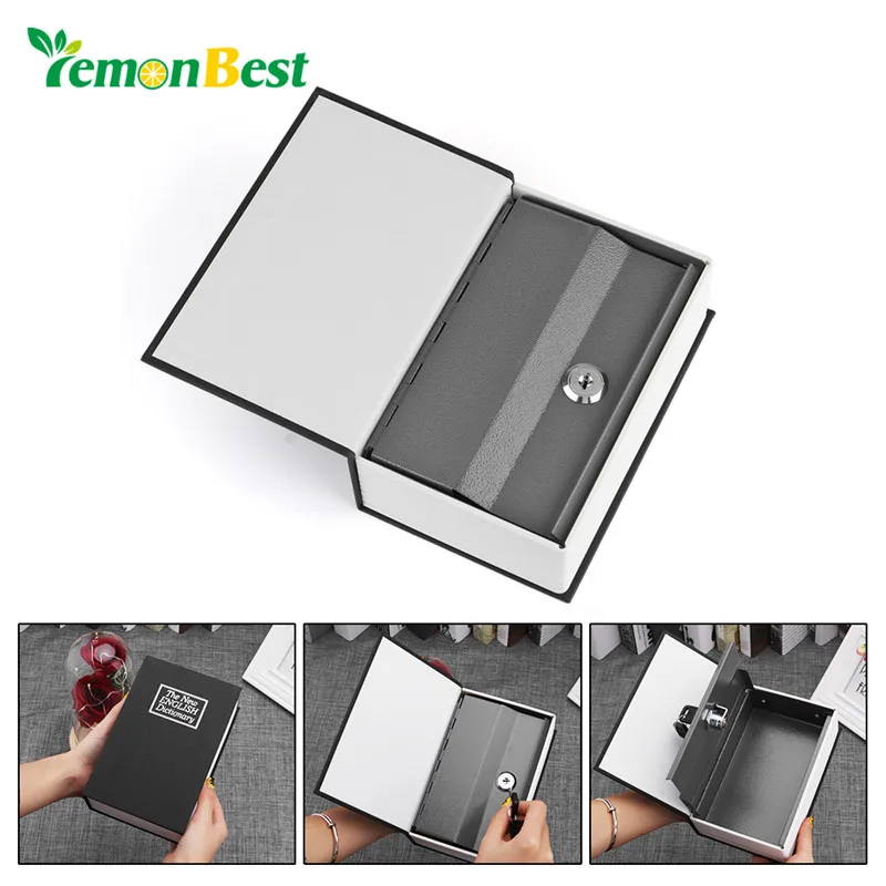 

LemonBest English Dictionary Shaped Money Saving Box Piggy Bank Coins with Keys Safe Money Secret Book Lock-up Storage Box