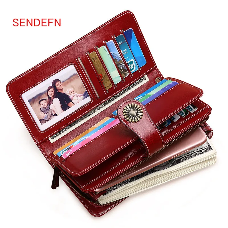 

Sendefn 2018 Wallet Women Purse Coin Purse Zipper Wallet Female Short Wallet Women Split Leather Small Purse