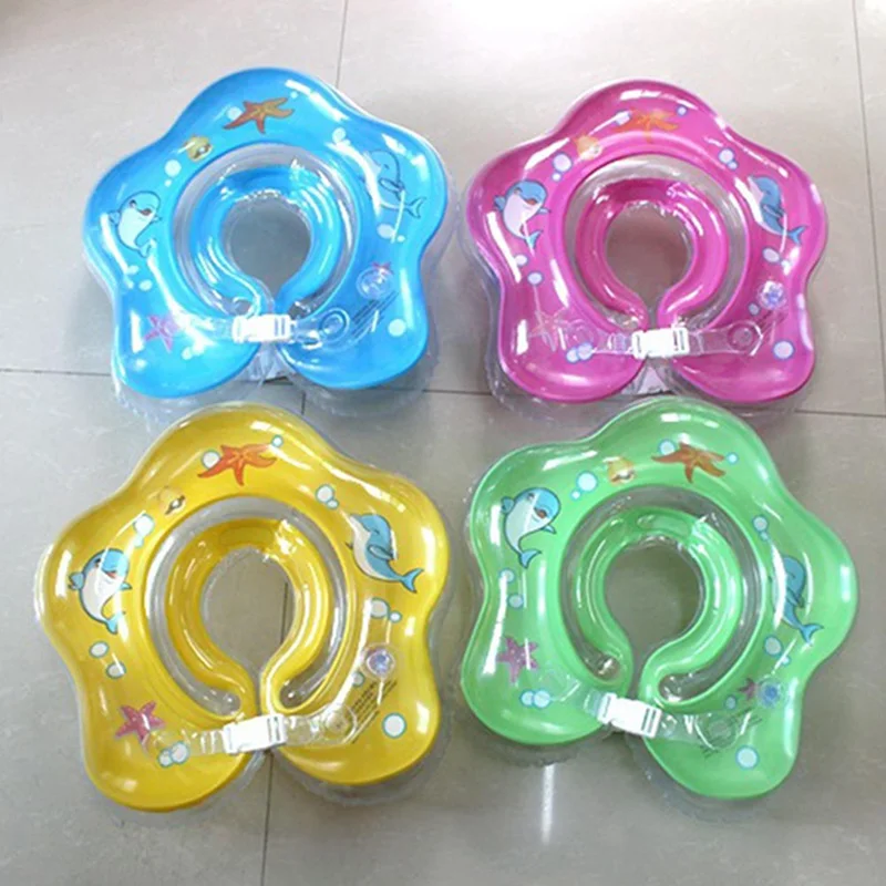 

1-18 Months Infant Swimming Neck Float Stars Pool Floats For Baby Swim Life Buoy Cycle Swim Tube Ring Float Collar With Gripper