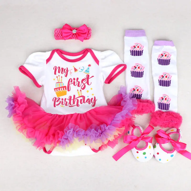 Коллекция года, платье для новорожденных Кружевной комплект, одежда для малышей возрастом от 3 месяцев одежда для малышей на первый день рождения летнее платье принцессы с юбкой-пачкой - Цвет: as picture