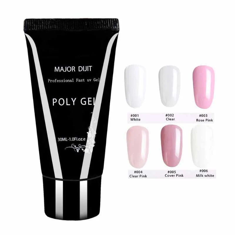 30ml Nail Poly Gel Slip Solution Crystal Gel Finger Extension Nail Tools Nail Tips Camouflage UV LE