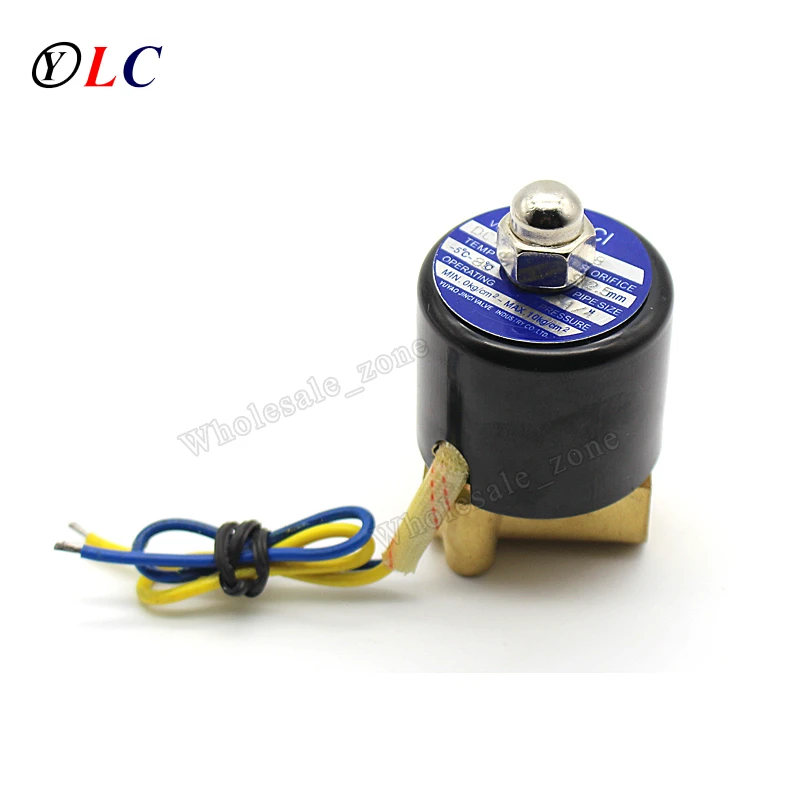 DC 12V Электрический электромагнитный клапан 1/4 '1/4 дюймов для воздуха, воды, газа, дизельного топлива