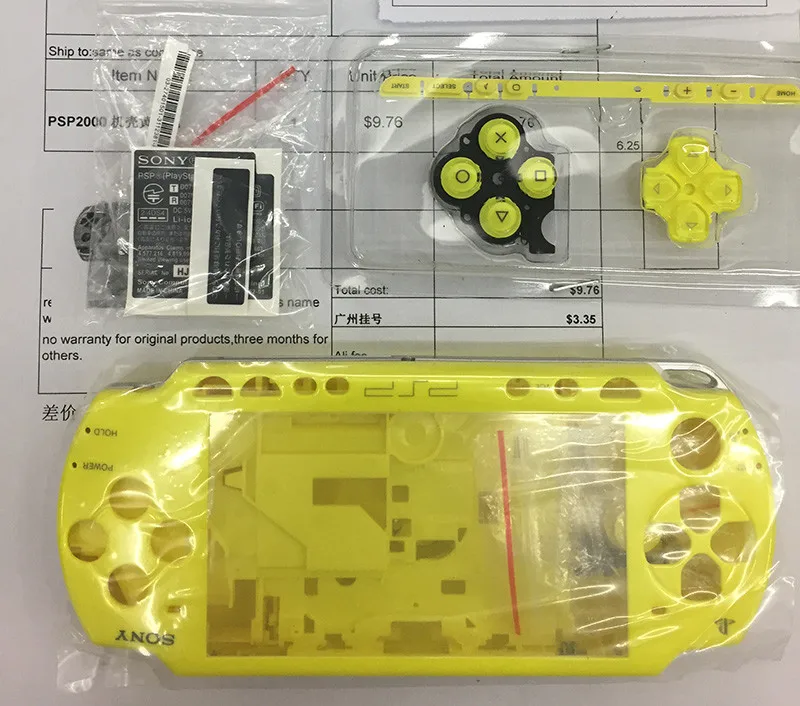 Высокое качество 17 Доступные цвета для psp 2000 psp 2000 полный корпус Оболочка Чехол Замена кнопки комплект с