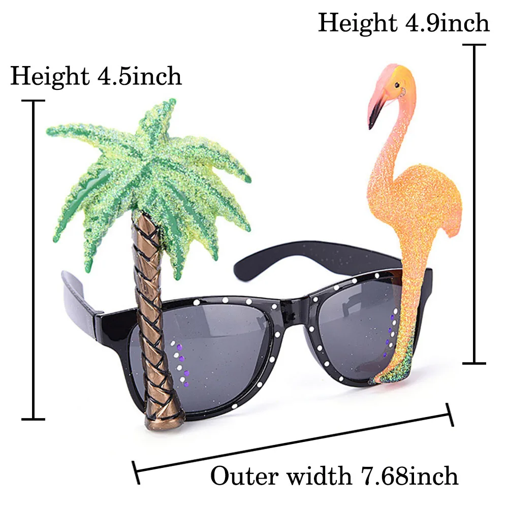 1 шт. Гавайские тропические солнцезащитные очки для вечеринки фламинго украшение