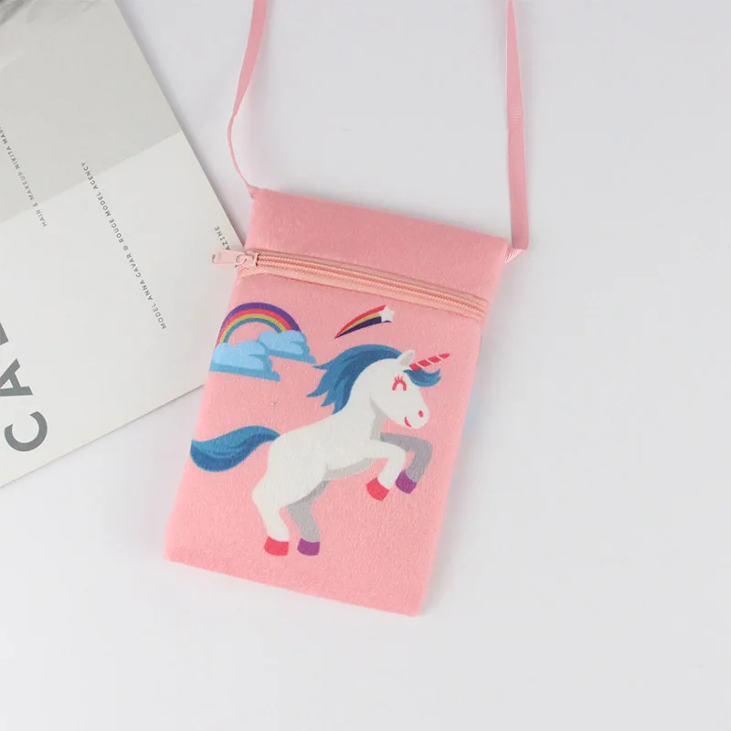 Cute Unicorn Coin Wallet Baby Girls Handbag Coin Purse Children Kids Mini Sling Crossbody Bags Cartoon Princess Bag Gift - Цвет: 1