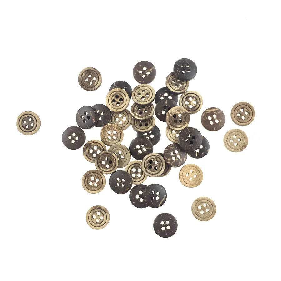 

50PCS/lot 4-Holes 11mm Wooden Buttons DIY Scrapbooking Crafts Sewing Accessories Decorative Buttons