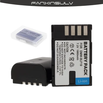 

2Pcs True capacity DMW-BLF19 DMW BLF19 BLF19E DMW-BLF19e DMW-BLF19PP Battery+ 2 Battery case for Panasonic Lumix GH3 GH4 GH5 G9